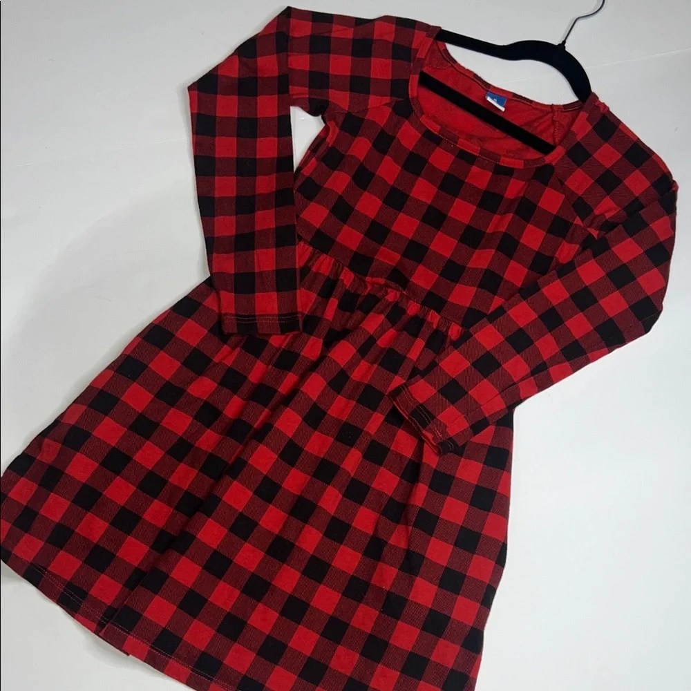 Old Navy Red and Black Buffalo Plaid Dress